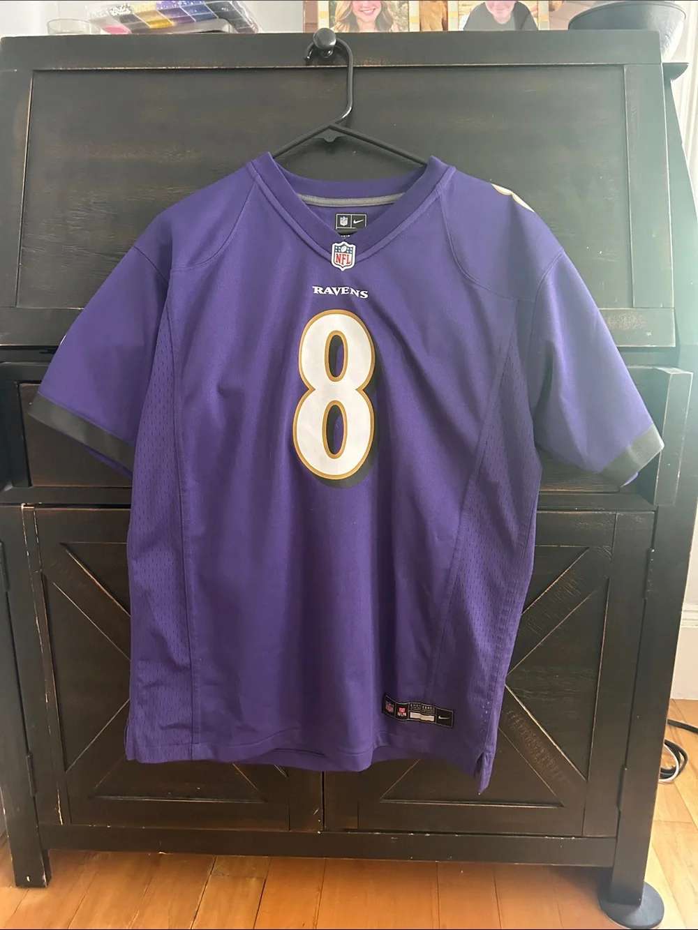Nike Kids Baltimore Ravens #8 Purple Jersey